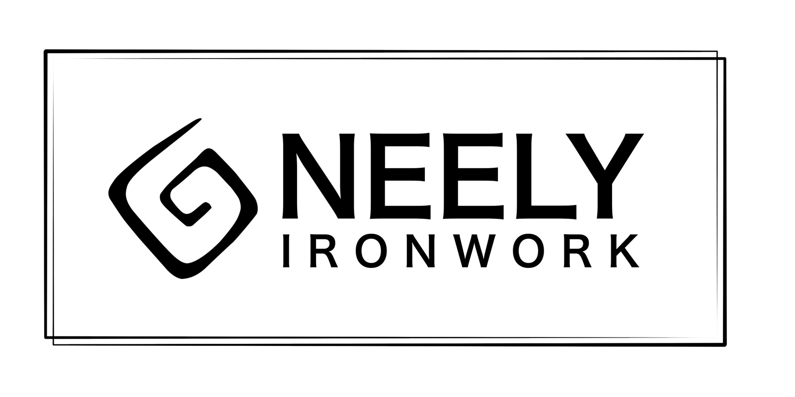 Neely Ironwork logo in black on white