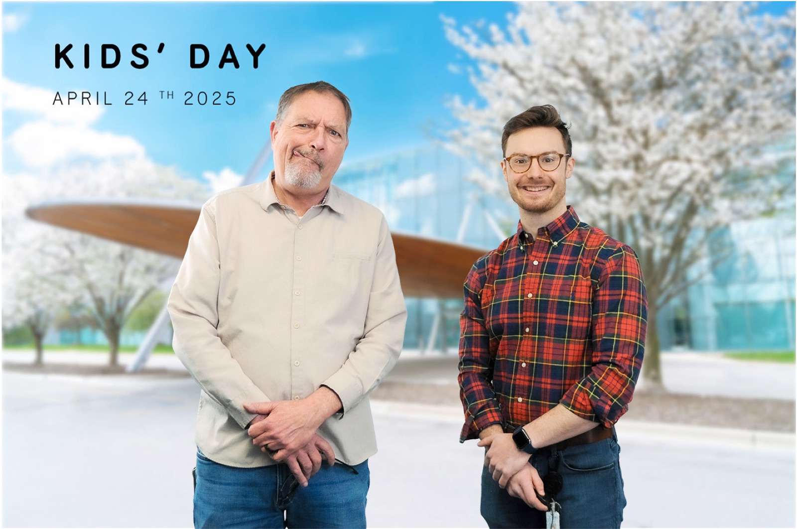 Two men in a Kids' Day 2025 portrait