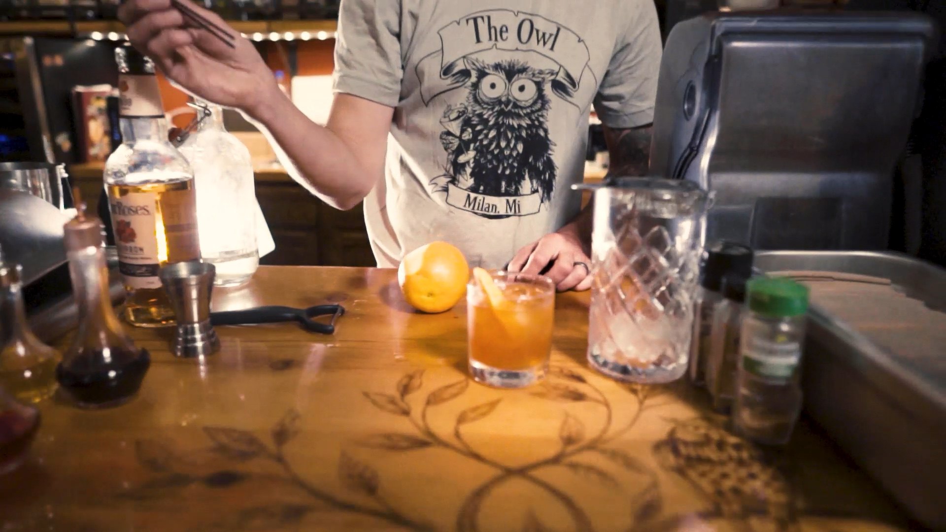 A cocktail, finished