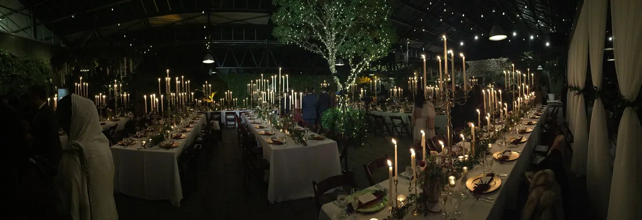 Candlelit reception, from a wedding I filmed